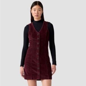 NWT Levi's Burgundy Corduroy Mini Dress XL